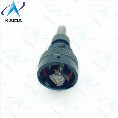Qualität  RJ45 USB Circular Connectors Spring Backshell Network Port Connector Black Anodized usine