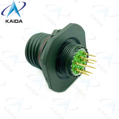 10 männliche Nadeln Jam-Nussbehälter für MIL-DTL-38999 Serie III. D38999/24WC98PCN.PCB-Typ.Olive-grün Cadmium
