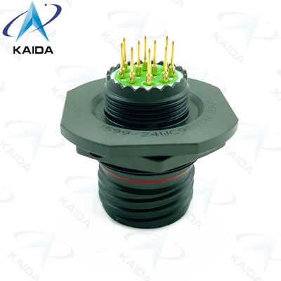 10 männliche Nadeln Jam-Nussbehälter für MIL-DTL-38999 Serie III. D38999/24WC98PCN.PCB-Typ.Olive-grün Cadmium
