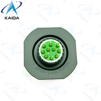 10 männliche Nadeln Jam-Nussbehälter für MIL-DTL-38999 Serie III. D38999/24WC98PCN.PCB-Typ.Olive-grün Cadmium