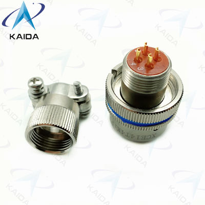 4 Kontakte Stecker Kreislauf elektrischer Stecker Elektroleist Nickel Runddrahtstecker