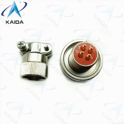 4 Kontakte Stecker Kreislauf elektrischer Stecker Elektroleist Nickel Runddrahtstecker