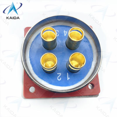 Y50DX Aluminiumkreisförmiger elektrischer Steckverbinder Behälter 3 Kontakte Betriebstemperatur -55°C bis 125°C.Y50DX-D404ZK10