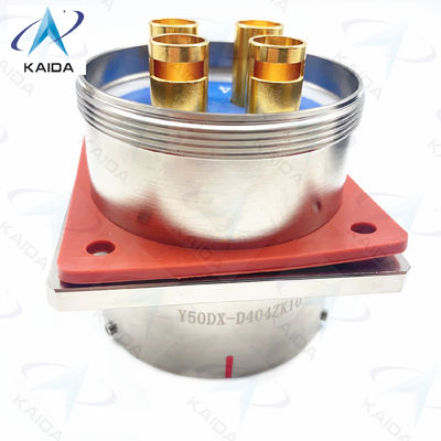 Y50DX Aluminiumkreisförmiger elektrischer Steckverbinder Behälter 3 Kontakte Betriebstemperatur -55°C bis 125°C.Y50DX-D404ZK10