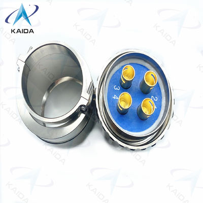 Y50DX-Serie Kreisförmiger elektrischer Stecker Aluminium Elektroless Nickel Stecker 4 Anschlüsse.Y50DX-D404TJ2