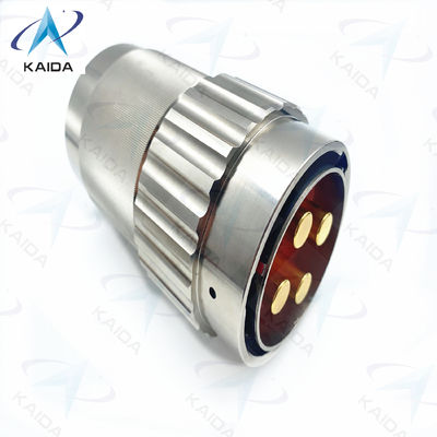 Y50DX-Serie Kreisförmiger elektrischer Stecker Aluminium Elektroless Nickel Stecker 4 Anschlüsse.Y50DX-D404TJ2