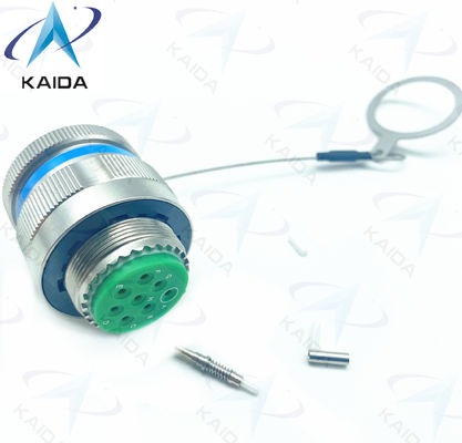 Haltbarkeit Glasfaserverbindung Crimp Metal Blau Muti Mode Kabel 500 Paarungszyklen D38999/26KE08B1NF2M Edelstahl