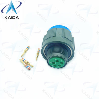 5-Mann Kontakt Gold Krampfstecker Stecker mit Gewinde in Olivengrün Cadmium Finish D38999/26WB05PN 8D-Serie