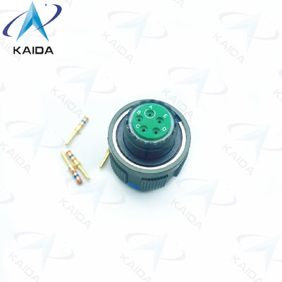 5-Mann Kontakt Gold Krampfstecker Stecker mit Gewinde in Olivengrün Cadmium Finish D38999/26WB05PN 8D-Serie