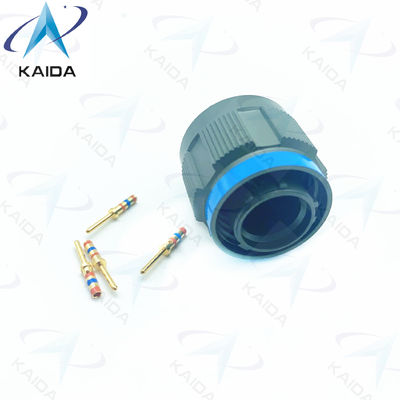 5-Mann Kontakt Gold Krampfstecker Stecker mit Gewinde in Olivengrün Cadmium Finish D38999/26WB05PN 8D-Serie