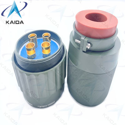 Y50DX-Reihe Kreislauf-elektrische Stecker Aluminium Olivengrün Cadmium Stecker 4 Kontakte Y50DXD4-04TK5NL2
