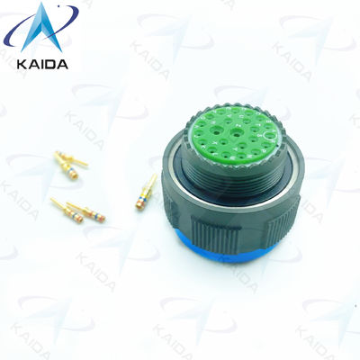 500V Olivengrün Cadmium MIL-DTL-38999 Serie 3 Krempgoldkontakte 23 männliche Pins D38999/26WE99PN.8D Serie