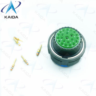 500V Olivengrün Cadmium MIL-DTL-38999 Serie 3 Krempgoldkontakte 23 männliche Pins D38999/26WE99PN.8D Serie