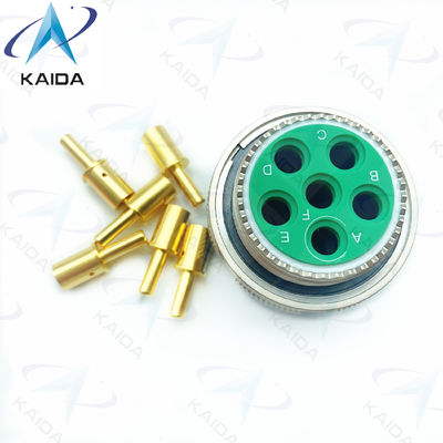 Gold-Kupfer-Legierung-Gewinde-Stecker MIL-DTL-38999 Serie 3 Anschluss mit 500V Spannungsbewertung.D38999/26FH06PN.8D Serie.