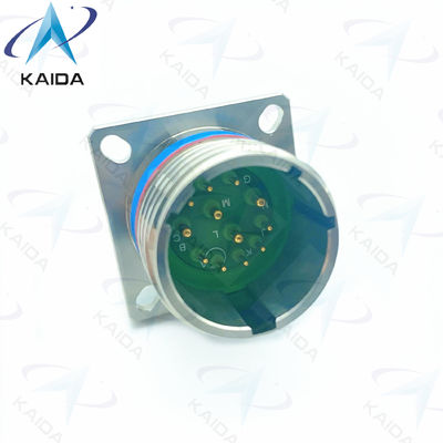 Gewindegeführtes 12-Kontakt-Gold-Finish-Empfängeranschluss für 500V-Lötung Kupferlegierung D38999/20KD97PN-H Edelstahl