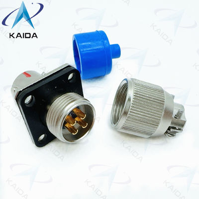 Kreisförmiges elektrisches Steckverbindungsgefäß 4 Kontakte Elektroless Nickel-Finixierung -55.C bis 125.C Betrieb;;Y11P-0804ZK10-2
