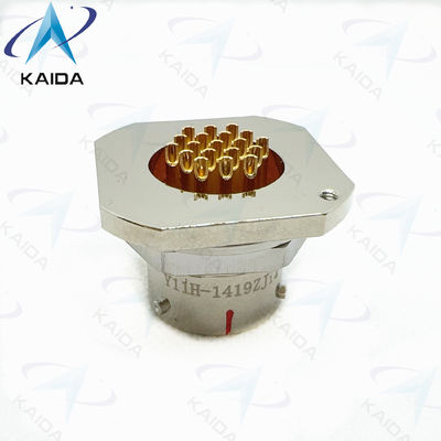 Kreisförmiges Behälter mit Aluminium-Stiften der Baureihe Y11P für PCB-Low-Current-Mount Y11H-1419ZJ14. Hermetisches Behälter.