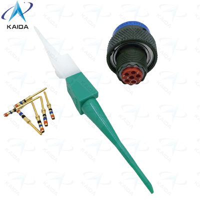 MIL-DTL-38999 Serie II Olivengrüne Kupferlegierung Militärkontaktstecker mit thermoplastischem Isolator MS27484T08B35P