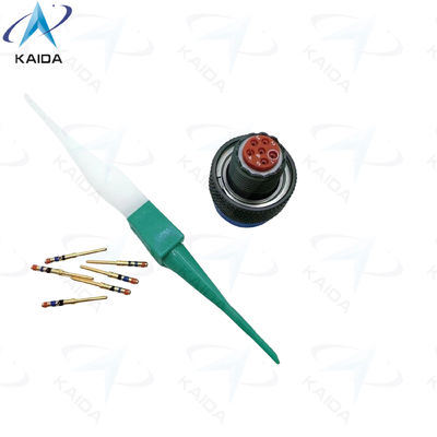 MIL-DTL-38999 Serie II Olivengrüne Kupferlegierung Militärkontaktstecker mit thermoplastischem Isolator MS27484T08B35P
