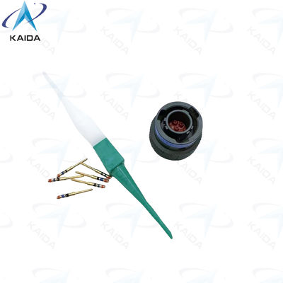 MIL-DTL-38999 Serie II Olivengrüne Kupferlegierung Militärkontaktstecker mit thermoplastischem Isolator MS27484T08B35P