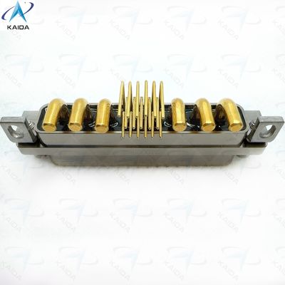 Gold über Nickel Kontaktplattierung Rechtecksteckverbinder für langlebige Leistung Ellenbogen PCB Groß und Kleinstrom gemischt J30J23P06KPW01W1P040