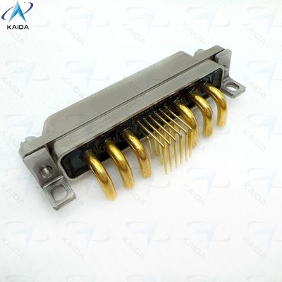 Gold über Nickel Kontaktplattierung Rechtecksteckverbinder für langlebige Leistung Ellenbogen PCB Groß und Kleinstrom gemischt J30J23P06KPW01W1P040