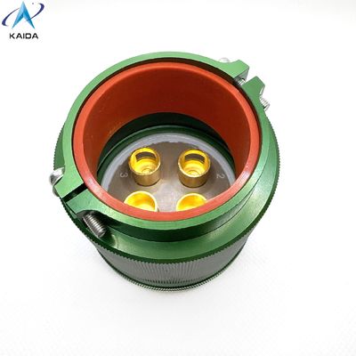 4 Kontakte Stecker mit gerader Klammer Rücken Hülle widersteht extremen -55C bis 125C Bedingungen Hochstromverbinder Y50DX-3204TJ2P1 Zinkbeschichtung