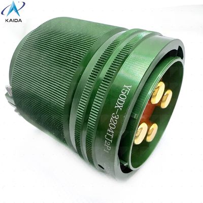 4 Kontakte Stecker mit gerader Klammer Rücken Hülle widersteht extremen -55C bis 125C Bedingungen Hochstromverbinder Y50DX-3204TJ2P1 Zinkbeschichtung
