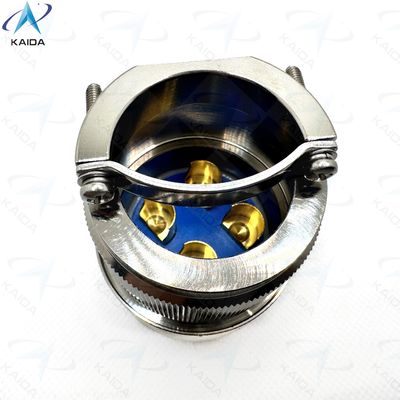 Elektroless Nickel Shell Circular Electrical Connector 100A Strombewertung für schwere Maschinen.Entworfen als Push-Pull-Sperrmechanismus Regenfest Staubfest und Schutzschalen