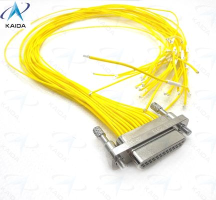 25 Kontakt-Mikro-D-Metall-Schale Aluminiummaterial für industrielle Mikro-Rechteckenelektrische Steckverbinder CDbA-31TY 1.27mm Kontakt Abstand CDBA-25TY+30CM