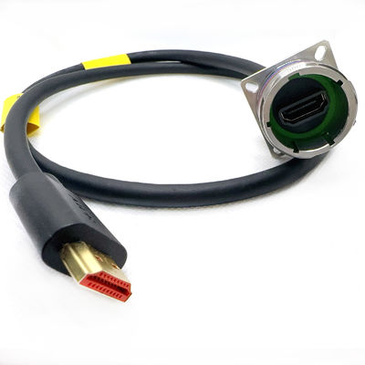 YW3 20E06S-K Passivierter HDMI-Anschluss aus Edelstahl für professionelle Anwendungen.D38999-Serie mit HDMI.High Definition Multimedia-Schnittstelle
