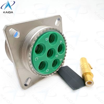7A Strombelastbarkeit MIL-DTL-38999 Serie Ⅲ Steckverbinder mit Gewindekupplung für raue Industrieumgebungen. D38999 /20FH06PN, TV-Serie, 8D-Serie, Twinax-Kontakte, stromlos vernickelt