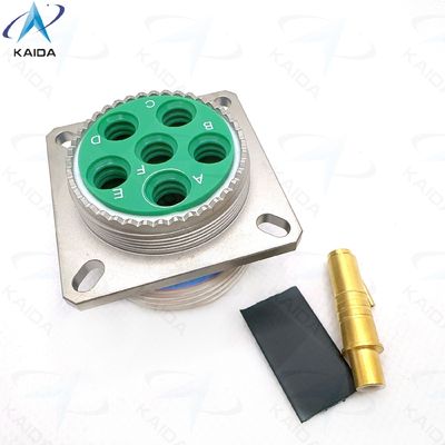 7A Strombelastbarkeit MIL-DTL-38999 Serie Ⅲ Steckverbinder mit Gewindekupplung für raue Industrieumgebungen. D38999 /20FH06PN, TV-Serie, 8D-Serie, Twinax-Kontakte, stromlos vernickelt