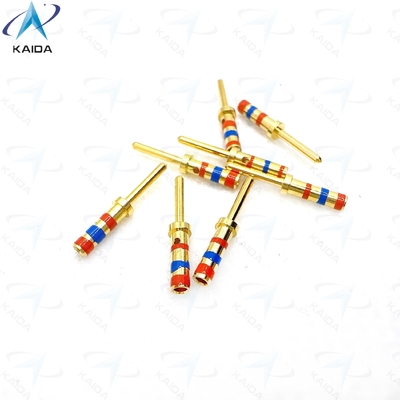 D38999-Serie-Kontakt aus Kupferlegierung mit Goldbeschichtung, erfüllt die Kundenanforderungen. M39029/58-363. 20# Stiftkontakt. Farbringe mit Orange - Blau - Orange