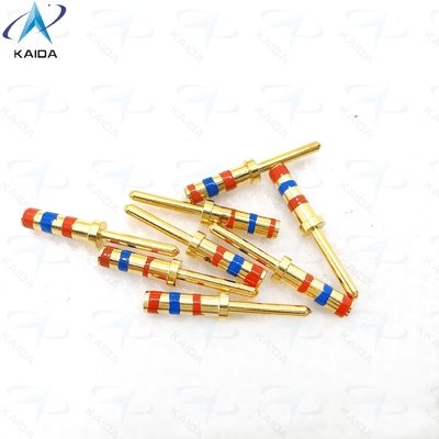 D38999-Serie-Kontakt aus Kupferlegierung mit Goldbeschichtung, erfüllt die Kundenanforderungen. M39029/58-363. 20# Stiftkontakt. Farbringe mit Orange - Blau - Orange