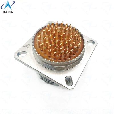 Lötanschluss Typ MIL DTL 38999 Rundsteckverbinder, der eine Verbindung bei einer Betriebstemperatur von minus 65 bis plus 200 Grad Celsius ermöglicht. Kundenspezifische Silikondichtung. D38999/20FJ61PHN