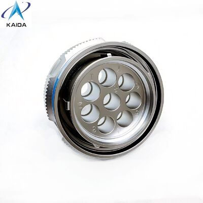 Aluminium MIL DTL 38999 kundenspezifischer kreisförmiger Stecker mit 8 Pins für HF-Kontakte.J599-T-21-8-JC400