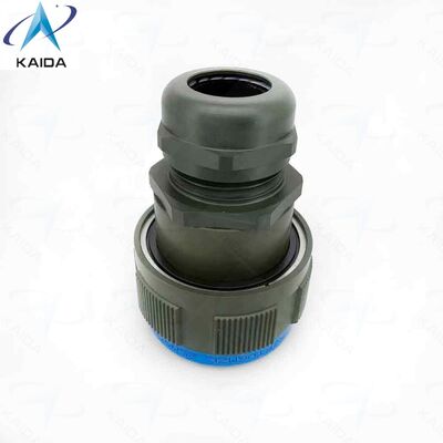 RJFTV6MG Olivgrün Cadmium-Finish. Stecker mit Metallverschraubung. Tri-Start-Gewindekupplungsmechanismus (Typ MIL-DTL-38999 Serie III) mit Entriegelungsschutz - Gehäusegröße 19