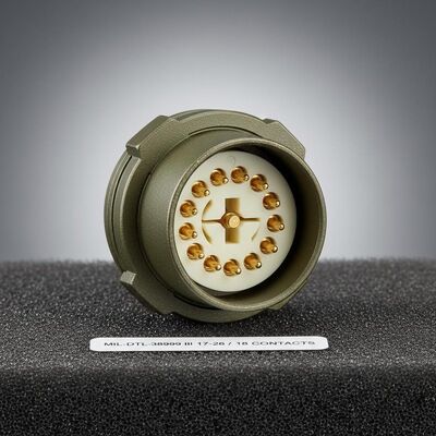 18 Kontakte MIL-DTL-38999 Serie III Rundsteckverbinder mit Steckanordnung 17-26 für sichere Verbindungen