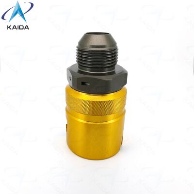 Bayonettfluidverbindungen mit Sprengdruck 2 MPa aus harter anodierter Aluminiumlegierung.KK10-T-Y-A01 Alternative zum Jonhon TSA-10T02YALJM.Flüssigkeitskühlverbindung.