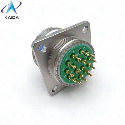 MIL-DTL-38999 Series III Circular Connector with PCB Contacts, IP67 Rating and PPS Insulator